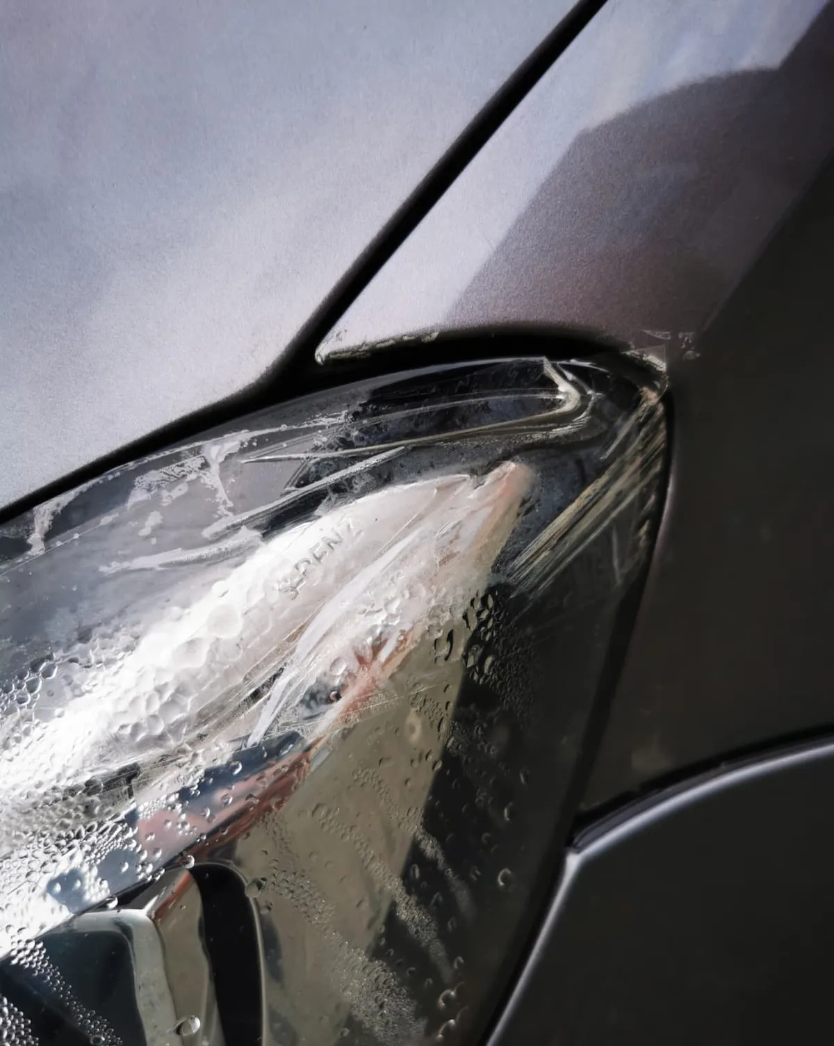 Headlight Lens Replacement before result